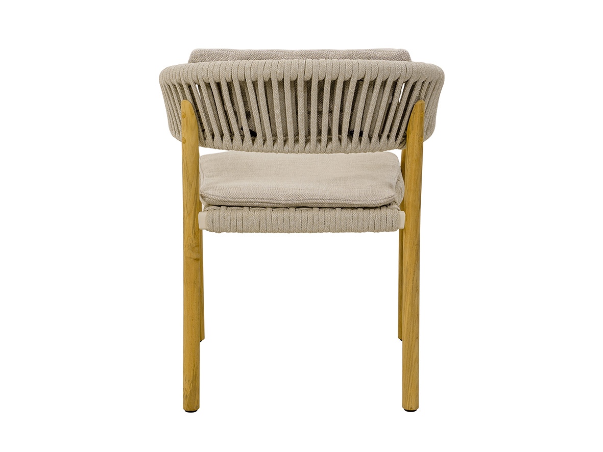 Marcella dining - flat rope linen back Marcella dining chair - flat rope