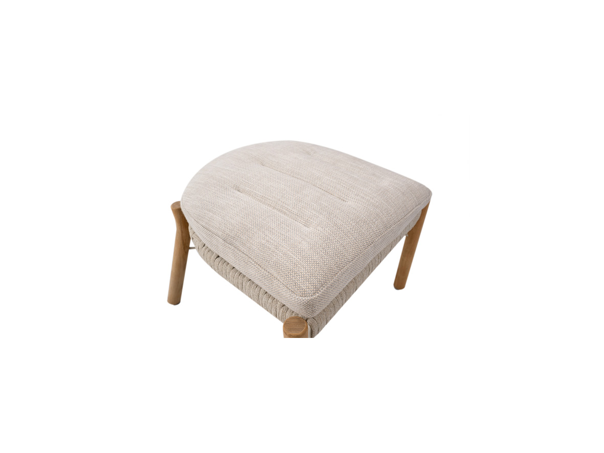 Marcella club footstool 2 Marcella club footstool - flat rope